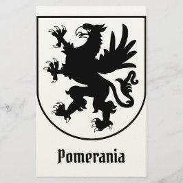 Wapen van Pommeren Zwart-wit Heraldisch Briefpapier