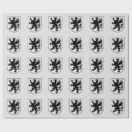 Wapen van Pommeren Zwart-Wit Heraldisch Cadeaupapier