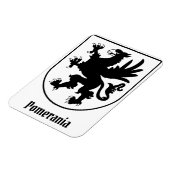 Wapen van Pommeren Zwart-wit Heraldisch Magneet (Linkerzijde)