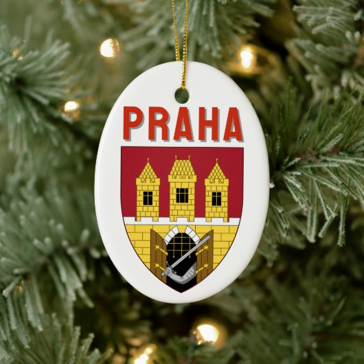 Wapen van Praag, Tsjechië Keramisch Ornament (Boom)