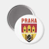 Wapen van Praag, Tsjechië Magneet (Voorkant / Achterkant)