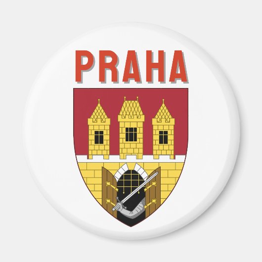 Wapen van Praag, Tsjechië Magneet (Voorkant)