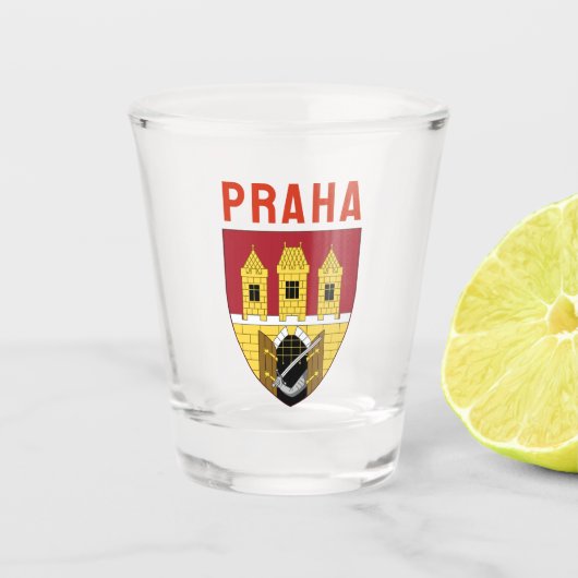 Wapen van Praag, Tsjechië Shot Glas (Voorkant)
