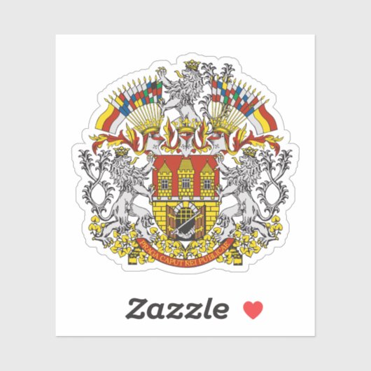 Wapen van Praag, Tsjechië Sticker (Vel)