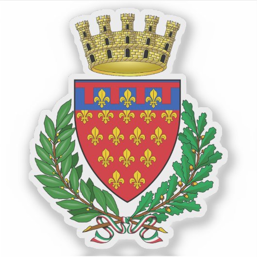 Wapen van Prato, Italië Sticker (Voorkant)