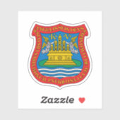 Wapen van Puebla de los Ángeles, Mexico Sticker (Vel)
