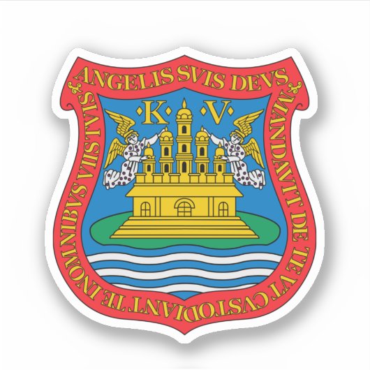 Wapen van Puebla de los Ángeles, Mexico Sticker (Voorkant)