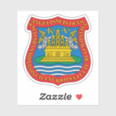 Wapen van Puebla de Zaragoza, Mexico Sticker (Vel)