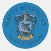 Wapen van Ravenclaw | Gefeliciteerd Ronde Sticker (Voorkant)