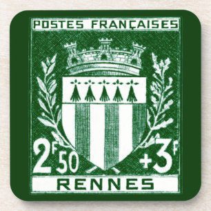  Wapen van Rennes, Frankrijk Bier Onderzetter