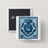  Wapen van Rennes, Frankrijk Vierkante Button 5,1 Cm (Voorkant /achterkant)