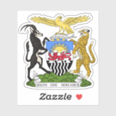 Wapen van Rhodesië en Nyasaland (1953-1963) Sticker (Vel)