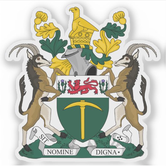 Wapen van Rhodesië, Zimbabwe Sticker (Voorkant)