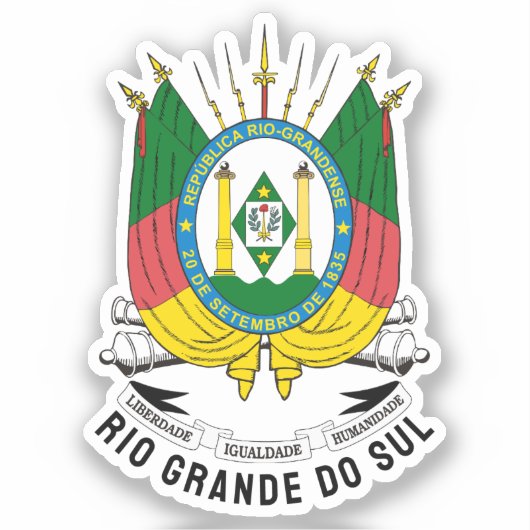 Wapen van Rio Grande do Sul - Brazilië Sticker (Voorkant)