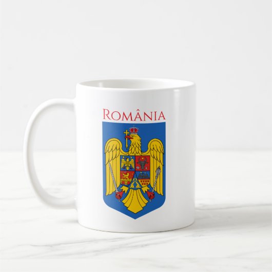 Wapen van Roemenië Koffiemok (Links)