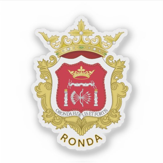 Wapen van Ronda, Spanje Sticker (Voorkant)