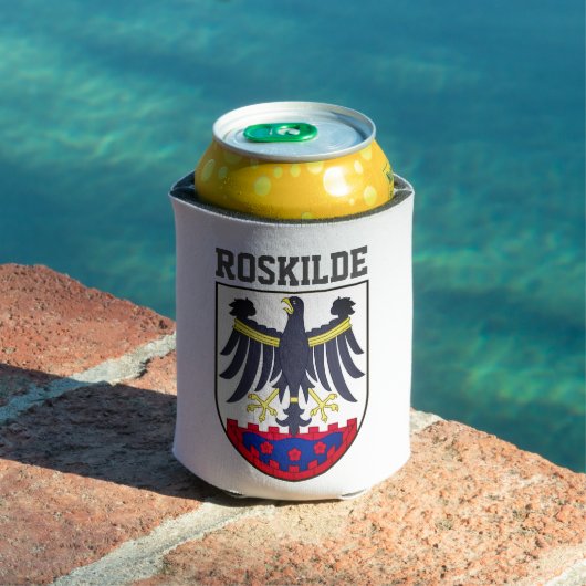 Wapen van Roskilde, Denemarken Shotglas Blikjeskoeler (Insitu Zwembad)