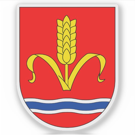 Wapen van Ruggell, Liechtenstein Sticker (Voorkant)