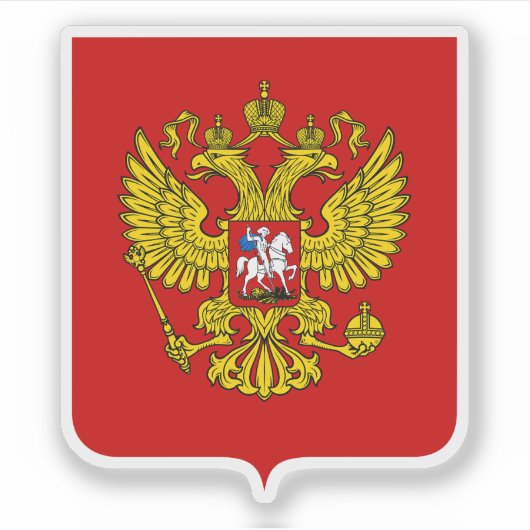 Wapen van Rusland (Russische Federatie) Sticker (Voorkant)