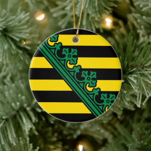 Wapen van Sachsen (Saksen), DUITSLAND Keramisch Ornament