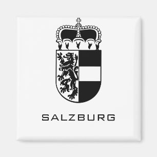 Wapen van Salzburg Monochroom Fijne Kunst Magneet