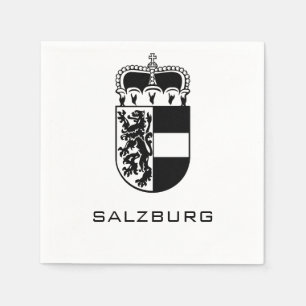 Wapen van Salzburg Monochroom Fijne Kunst Servet