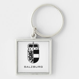 Wapen van Salzburg Monochroom Fijne Kunst Sleutelhanger