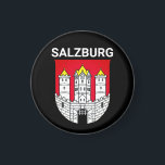 wapen van Salzburg - OOSTENRIJK Magneet<br><div class="desc">Het historische centrum van Salzburg - Altstadt - is beroemd om zijn barokarchitectuur en is een van de best bewaarde stadscentra ten noorden van de Alpen.</div>