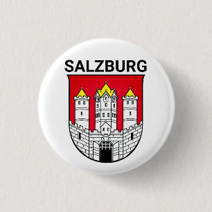 wapen van Salzburg - OOSTENRIJK Ronde Button 3,2 Cm