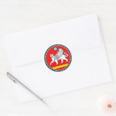 Wapen van Samarkand, Oezbekistan Ronde Sticker (Envelop)