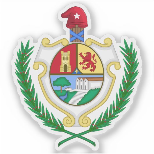 Wapen van San Antonio de los Baños, Cuba Sticker (Voorkant)