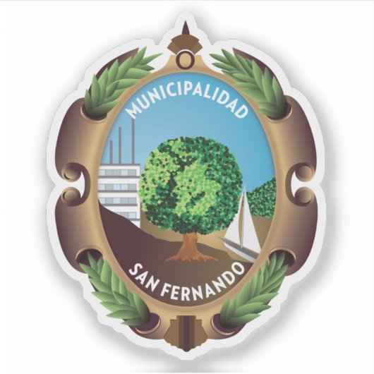 Wapen van San Fernando partido, Argentinië Sticker (Voorkant)