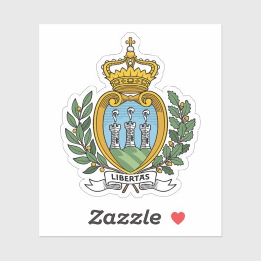 Wapen van San Marino Sticker (Vel)
