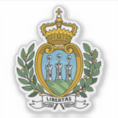 Wapen van San Marino Sticker (Voorkant)