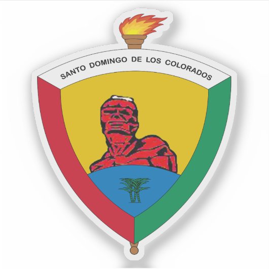 Wapen van Santo Domingo, Ecuador Sticker (Voorkant)