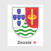 Wapen van Sao Tomé en Principe (1935-1975) Sticker (Vel)