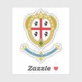 Wapen van Sardegna, Italië Sticker (Vel)