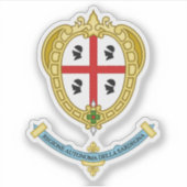 Wapen van Sardegna, Italië Sticker (Voorkant)