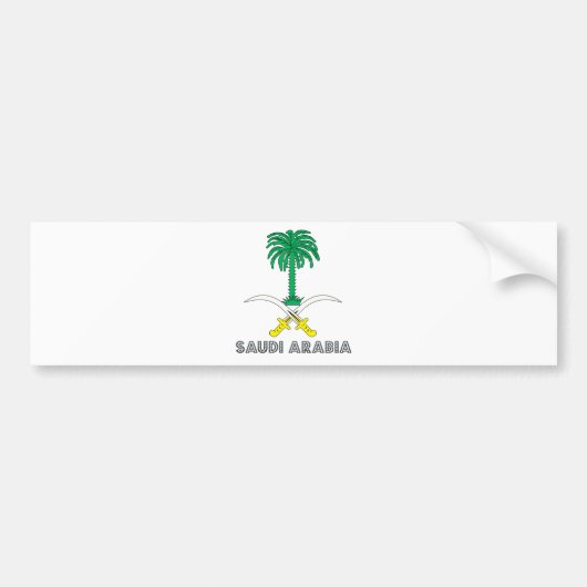 Wapen van Saudi-Arabië Bumpersticker (Voorkant)
