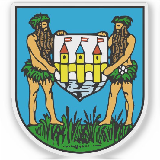 Wapen van Schwechat, Oostenrijk Sticker (Voorkant)