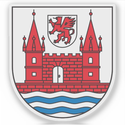 Wapen van Schwedt Sticker (Voorkant)