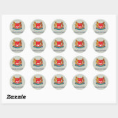 Wapen van Singapore Ronde Sticker (Vel)