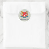 Wapen van Singapore Ronde Sticker (Tas)
