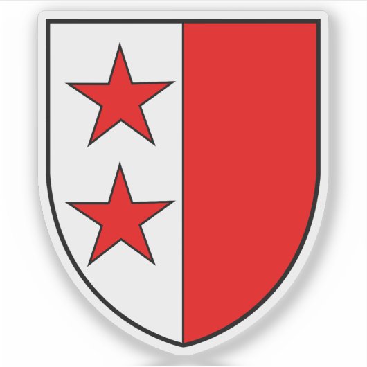 Wapen van Sion, Zwitserland Sticker (Voorkant)