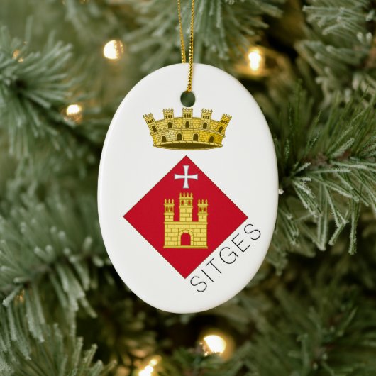 Wapen van Sitges, Catalonië (ESP) Keramisch Ornament (Boom)