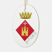 Wapen van Sitges, Catalonië (ESP) Keramisch Ornament (Links)