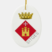 Wapen van Sitges, Catalonië (ESP) Keramisch Ornament (Voorkant)