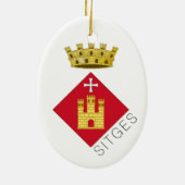 Wapen van Sitges, Catalonië (ESP) Keramisch Ornament (Achterkant)