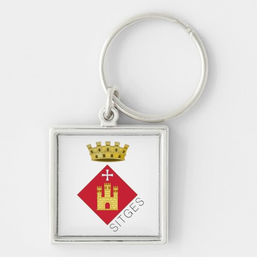 Wapen van Sitges, Catalonië (ESP) Sleutelhanger (Voorkant)