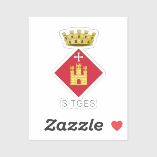 Wapen van Sitges, Catalonië (ESP) Sticker (Vel)